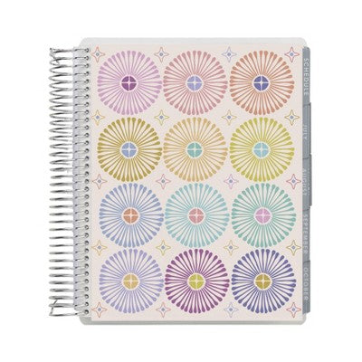 erin condren July 2024 June 2025 Academic Planner 7"x9" Colorblock Circles Coral