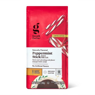 Naturally Flavored Peppermint Stick Light Roast Ground Coffee - 12oz - Good & Gather