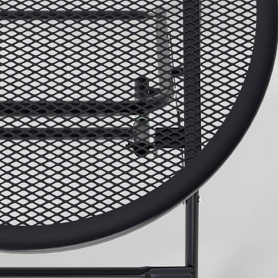 18" Metal Mesh Patio Accent Table Black - Room Essentials (LOCAL PICKUP ONLY)