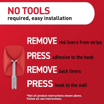 Command 9pk Damage-Free Hanging Small Wire Hooks with 12 Adhesive Strips Chili Pepper