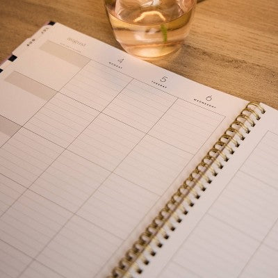 Happy Brands Organized July 2025 - June 2026 Weekly/Monthly Planner 9.37"x11.12" Multicolor Cool Brights