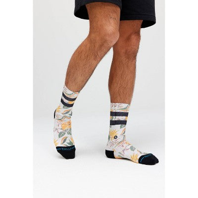STANCE x WADE Men's Floral Print Crew Socks - Blue 6-12
