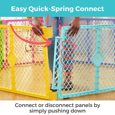 Toddleroo by North States Superyard Colorplay 6 Panel Freestanding Baby Playard - Bright (LOCAL PICKUP ONLY)