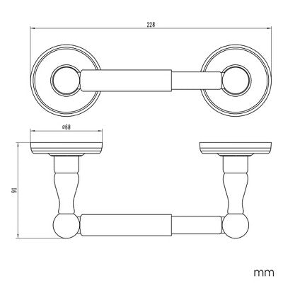 San Martin Toilet Paper Holder Polished Chrome - Design House: Metal Wall Mounted, 1 Year Limited Warranty