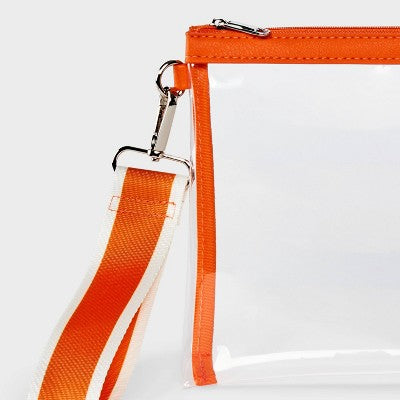 Game Day Clear Wristlet Clutch - Wild Fable Orange