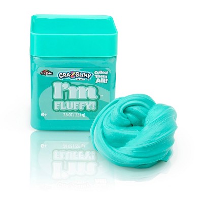 Cra-Z-Slimy I'm Fluffy Teal Slime Jar 7.8oz