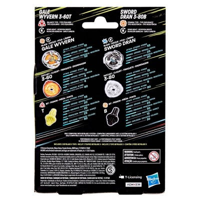 Beyblade BBX Gale Wyvern Sword Dran Battle Top