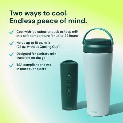 WILLOW Portable Breast Milk Coolers - Green - 16oz/5pc