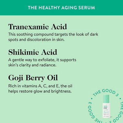 good.clean.goop beauty Aging Serum with Peptides and Tranexamic Acid - 1.0 fl. oz.