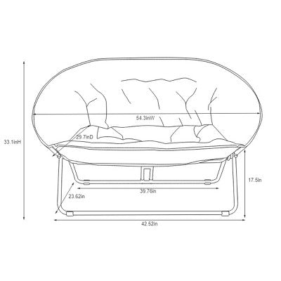 Double Dish Dorm Chair Black - Room Essentials (LOCAL PICKUP ONLY)