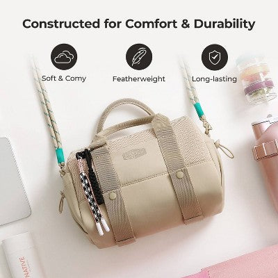 Bagsmart Unstructured REIKI 5.5L Miniature Gym Duffel Bag - Beige