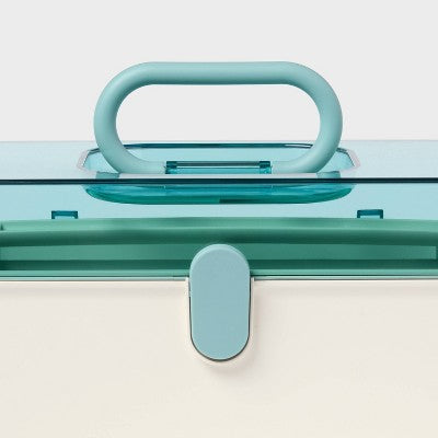Lidded Storage Caddy Blue - Brightroom