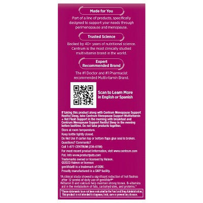 Centrum Menopause & Hot Flash Support Multivitamin - 30ct