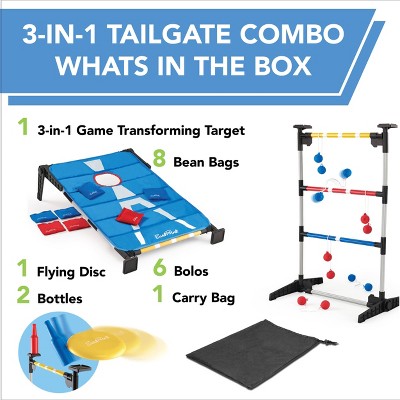 EastPoint 3-in-1 Cornhole Ladderball Bottle Smash Outdoor Game (LOCAL PICKUP ONLY)