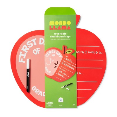 Apple First Day of School Chalk Marker Sign - Mondo Llama
