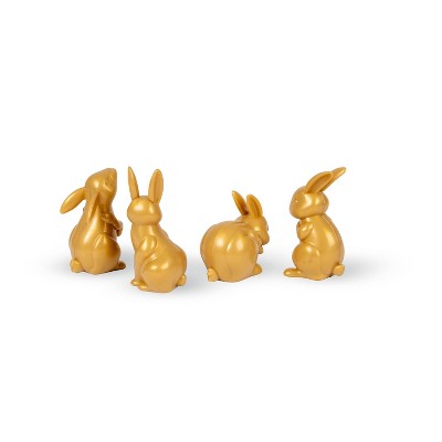 4pc Bunny Collectibles Gold - Bullseye's Playground