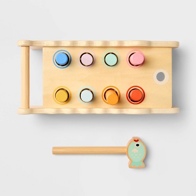 Alligator Pounding Bench - Gigglescape: Push & Pull Toy, 18+ Months, Creativity & Motor Skills, Plywood & Wood