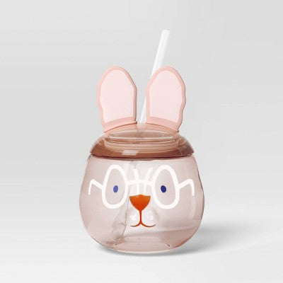 21oz Figural Bunny with Glass Tumbler - Room Essentials