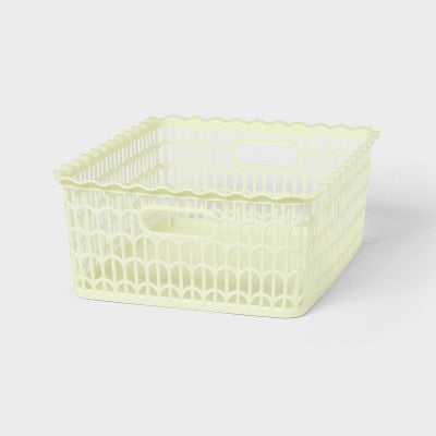 Wave Scallop Decorative Basket Medium Citrus - Brightroom