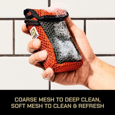 Duke Cannon Supply Co. Tactical Scrubber and Men's Bar Soap Bundle - Midnight Swim - 10oz