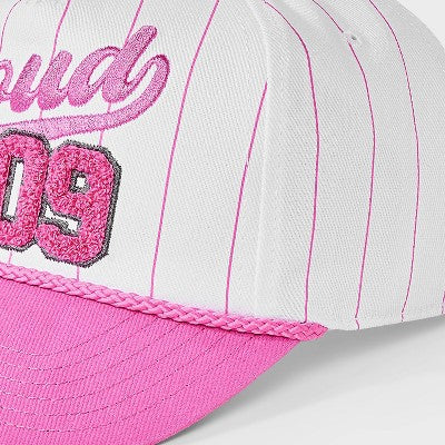 Women's Megan Moroney Cloud 9 Graphic Baseball Hat - Light Terracotta Pink Striped