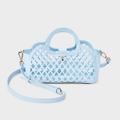 Jelly Mini Cage Tote Crossbody Bag - A New Day Blue