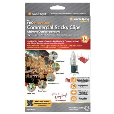 Simple Living Solutions 15ct Max Pro Commercial Big Bulb Sticky Clips