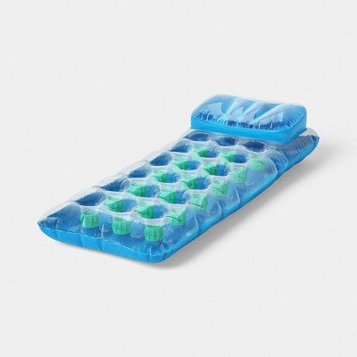 Pocket Lounge Pool Lounger - Sun Squad Blue
