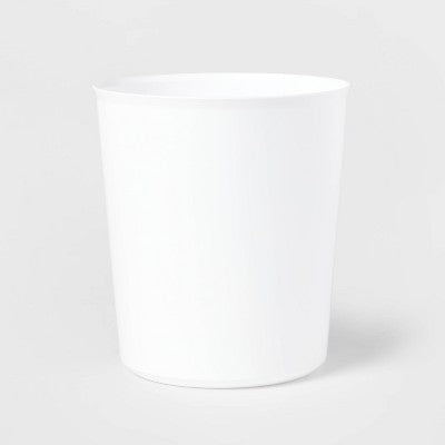 1.8gal Flexible Round Wastebasket White - Brightroom