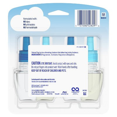 Febreze Origins Fade Defy PLUG Air Freshener & Odor Eliminator, Ocean, (2) .87 fl. oz. Oil Refills