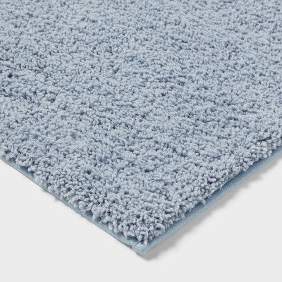 24"x38" Performance Plus Plush Non Skid Bath Rug Light Blue - Threshold