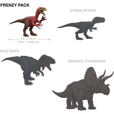 Jurassic World Rebirth Frenzy Pack Archaeornithomimus Dinosaur Figure, Authentic Toy, Digital Play