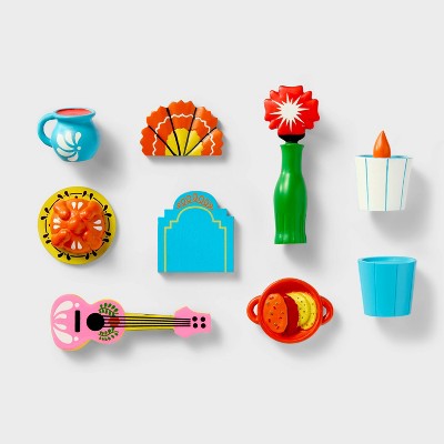 11pc Dia de Muertos Mini Wood Ofrenda Decorative Set