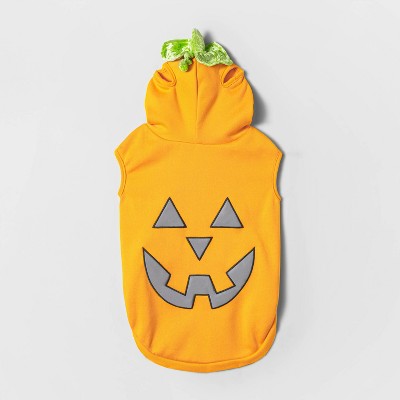 Jack-O'-Lantern Pumpkin Reflective Halloween Hoodie Dog Costume - M - Boots & Barkley