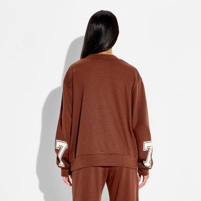Women's Crewneck Legacy 77 Graphic Sweatshirt - Dark Brown M