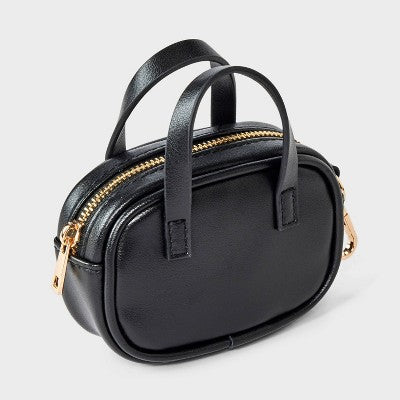 Mini Satchel Bag Charm - A New Day Black