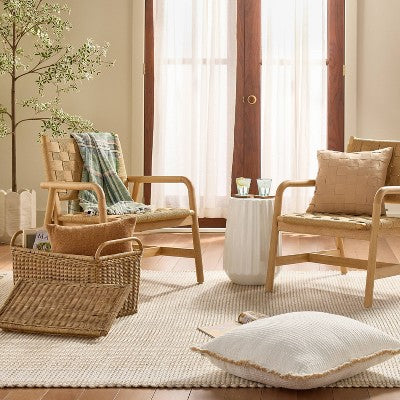 Large Rattan Storage Basket with Lid - Hearth & Hand with Magnolia (LOCAL PICKUP ONLY)