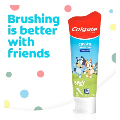 Colgate Kids Bluey Cavity Protection Toothpaste with Fluoride - Mild Bubble Fruit Flavor - 4.6oz