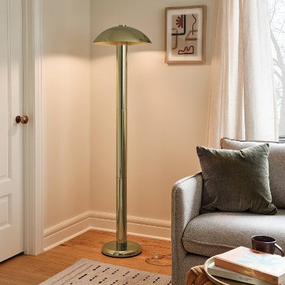Mild Steel Floor Lamp Brass - Threshold (LOCAL PICKUP ONLY)