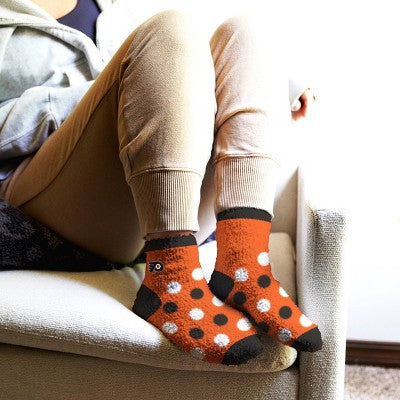 NHL Philadelphia Flyers Dotty Fuzzy Socks - One Size Fits Most