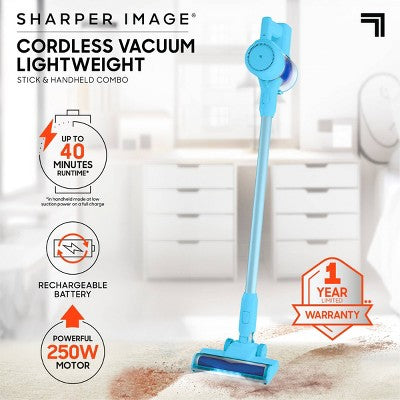 Sharper Image 2-in-1 Brushed Motor Cordless Stick and Handheld Vacuum Blue (LOCAL PICKUP ONLY)