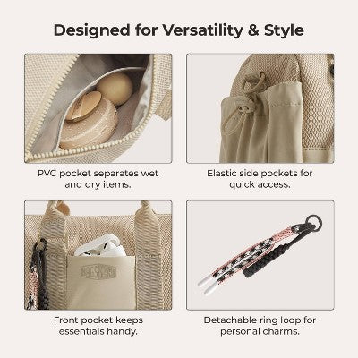 Bagsmart Unstructured REIKI 5.5L Miniature Gym Duffel Bag - Beige
