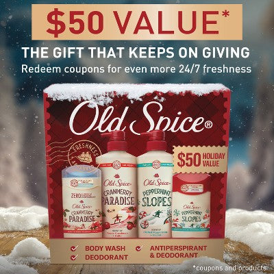 Old Spice Deodorant and Body Wash Holiday Far Far Away Gift Set - 4pc