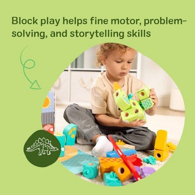 Melissa & Doug Blockables Dinosaur Snap and Play