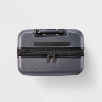 Hardside Medium Checked Suitcase Gray - Open Story