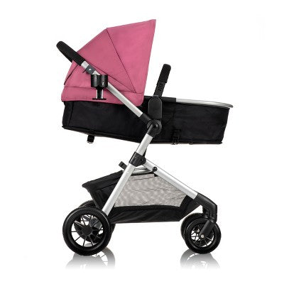 Evenflo Pivot Modular Travel System with LiteMax Infant Car Seat with Anti-Rebound Bar - Dusty Rose (LOCAL PICKUP ONLY)