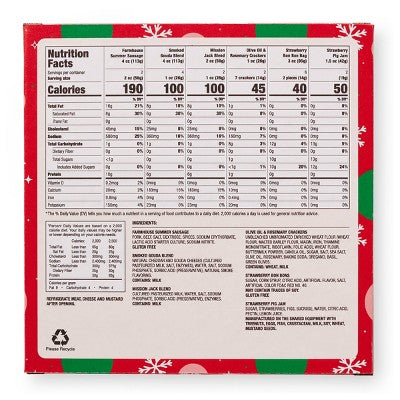 Hickory Farms Christmas Gift Set Christmas Wreath Charcuterie Kit - 15.5oz