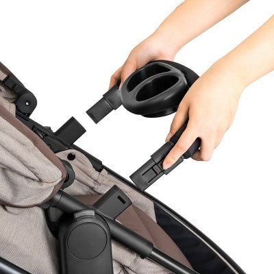 Evenflo Pivot Modular Travel System with LiteMax Infant Car Seat with Anti-Rebound Bar - Desert Tan (LOCAL PICKUP ONLY)