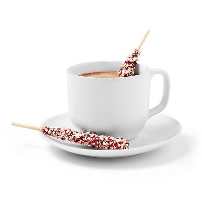 Christmas Dark Chocolaty Coated Stirrers with Peppermint Crunch - 1.2oz - Favorite Day