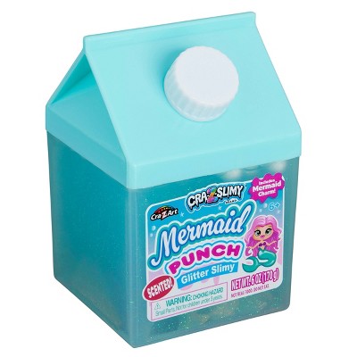 Cra-Z-Slimy Mermaid Punch Glitter Scented Slime with Mermaid Charm: Encourages Creativity, Includes Single Piece